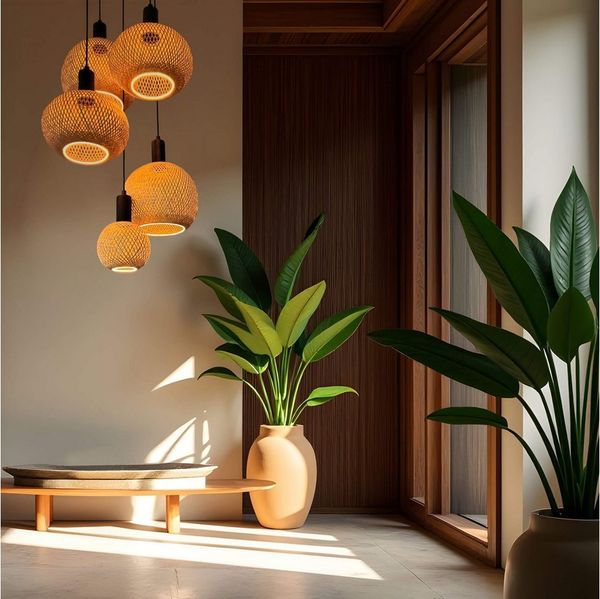 SEGULA LED-Filament LED Floating Bamboo, E27, 1 St, Extra-Warmweiß, LED Floating Bamboo Oval 300 nature E27, 5W, 2200K, 350 lm