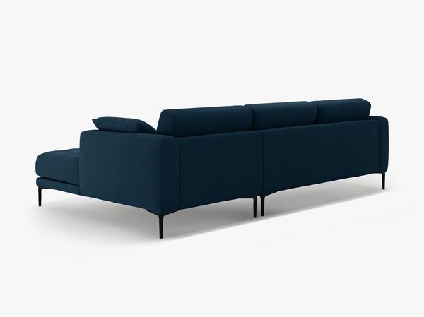 Micadoni Ecksofa Bemy 3-Sitzer Rechts Samt Königsblau Bild 3