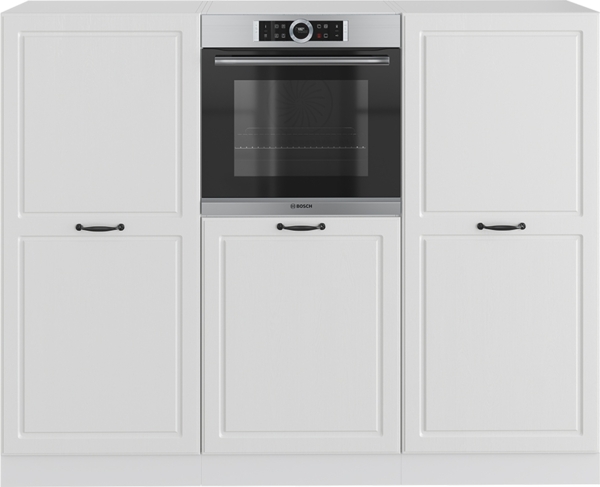 Küchenblock R-Line Weiß Landhaus/Weiß 180 cm ohne Arbeitsplatte Vicco