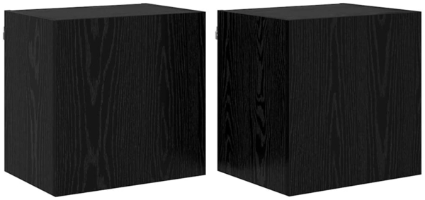 vidaXL TV-Wandregale 2 pcs Schwarz Eichen-Optik 40,5x30x40cm 882938
