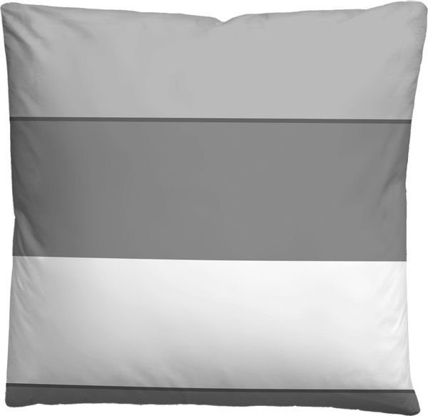 biberna Mako-Satin Bettwäsche 0615210 BLOCKSTREIFEN, sturmgrau, 1x 135x200 cm + 1x 80x80 cm Bild 2