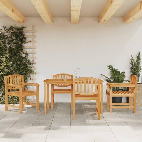 vidaXL 5-tlg. Garten-Essgruppe Massivholz Teak 3157927