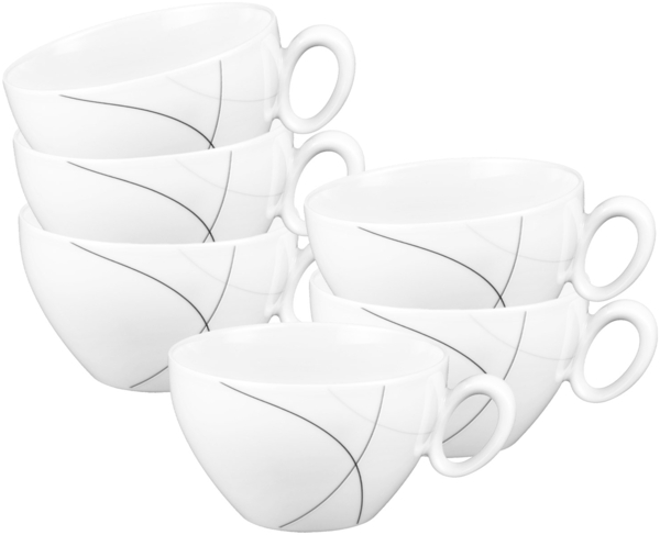 Seltmann Weiden Trio Highline Frühstückstasse 0,39 l 6er Set