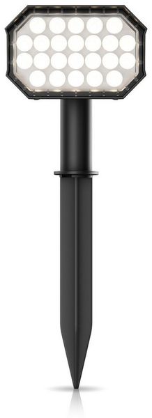 Brandson LED Gartenstrahler Solar Erdspießleuchte, Akku Gartenleuchte, Solarspotlight Wandmontage, Ein-/Ausschalter, mehrere Helligkeitsstufen, LED fest integriert, Warmweiß, Solarstrahler 80 Lumen, Solarleuchte warnweiß, für Garten, Balkon IP65