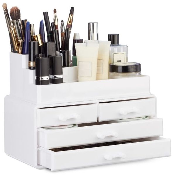 Relaxdays Make Up Organizer mit 4 Schubladen