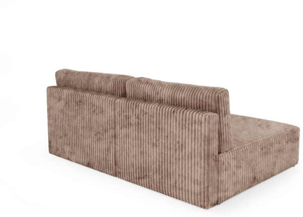 Ecksofa mit Schlaffunktion NATALIA XS in Stoff Tilia Beige Ottomane Links Bild 3