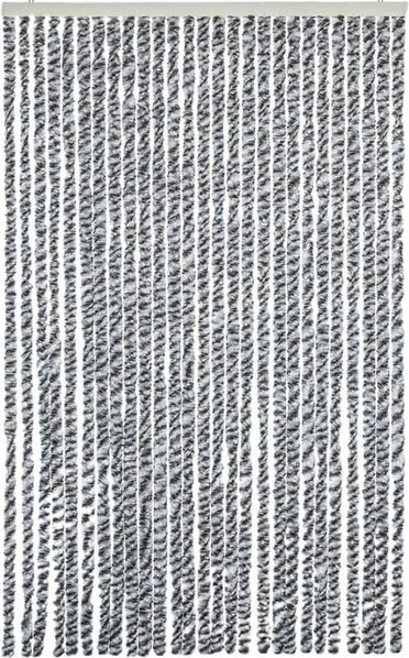 vidaXL Fliegenvorhang Grau, Schwarz und Weiß 118x220 cm Chenille 4004882 Bild 3