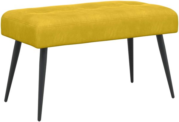 vidaXL Bank mit Knopfheftung Gelb 80 x 40 x 46 cm Samt 42038522