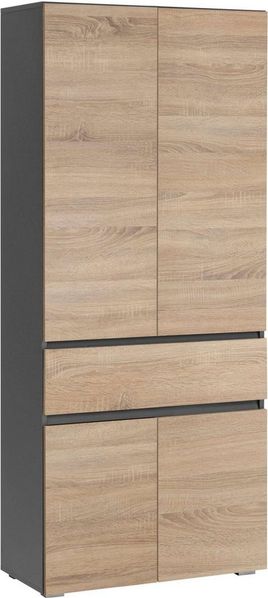 Home affaire Hochschrank Wisla mit 4 Türen & 1 Schublade, Breite 76 cm, Höhe 180 cm