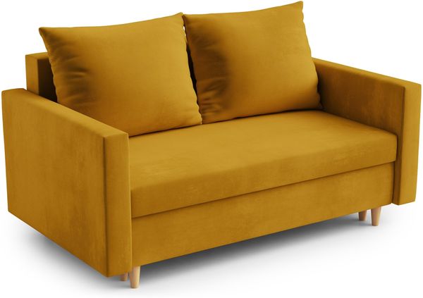 AX LIVING Sofa Modern Shurton 155 cm Honiggelb – Elegante 2-Sitzer