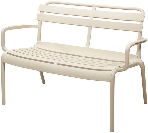 Gartenbank Lagos Komfort, Polypropylen, Beige, 100 x 76 x 62 cm