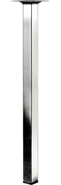 Hettich Tischbein Edelstahl Optik 25 x 25 x 400 mm Stahl, 1 Stück