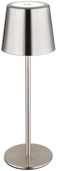 LED Tischleuchte, silber, Touchdimmer, Akku, USB, H 28 cm Bild 5