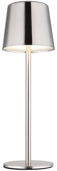 LED Tischleuchte, silber, Touchdimmer, Akku, USB, H 28 cm Bild 7