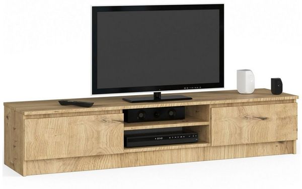 Raumhirsch Furniture Lowboard, TV-Schrank - Elegantes Design für Ihr Wohnzimmer - Fernsehtisch, 120 cm für TV bis 65", 2 Türen, 2 Böden, bis 75 kg, kratzfest