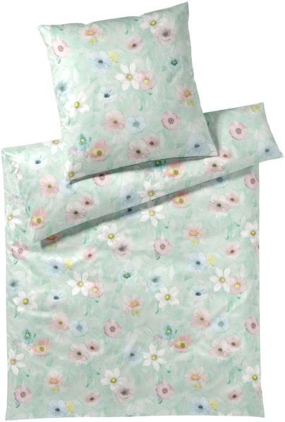 Elegante Interlock Jersey Bettwäsche Pastel Jersey 3600-4 blau 135x200