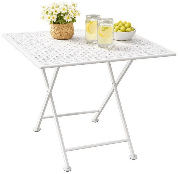 HTI-Living Gartentisch Gartentisch Solea Weiß (Stück, 1-St, 1 Gartentisch)