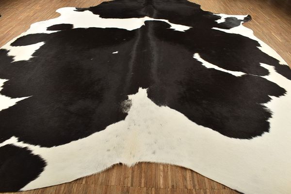 KUHFELL online & NOMAD Fellteppich Kuhfell Rinderfell Teppich schwarz weiß ca. 220x190 cm