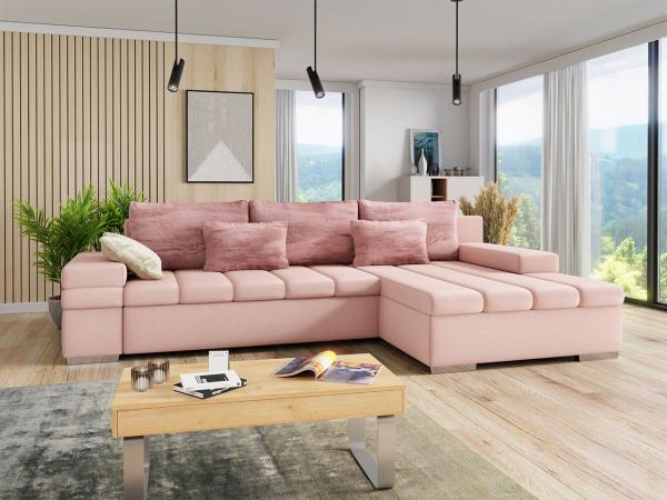 Ecksofa Bangkok Premium, Seite: Rechts, Farbe: Otusso 07 + Sorriso 10 + Velvetto 02