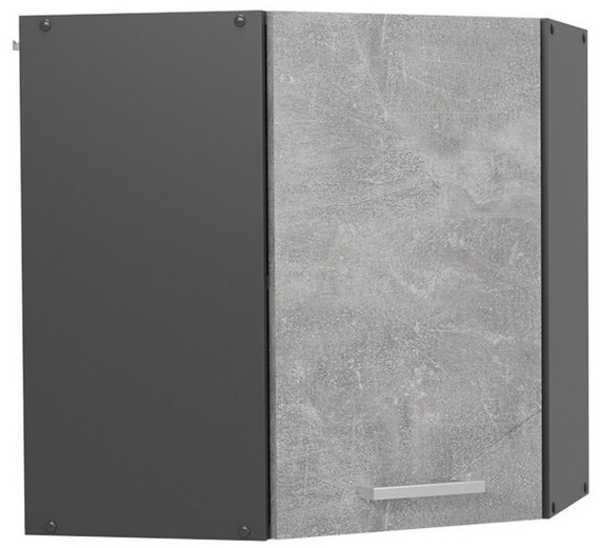 Eckhängeschrank R-Line Beton 57 cm Vicco