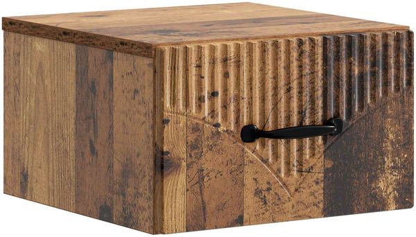 vidaXL Wandmontierter Nachttisch Altholz 34,5 x 33 x 20 cm 898951