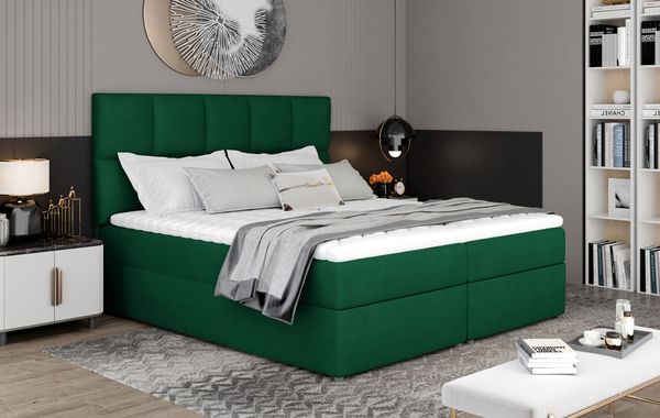 Wohnideebilder Glossy 145x210 Grün Boxspringbett Glo_03_1.4