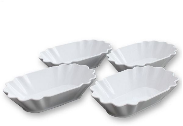 GAUMENKICK Servierschale 4x Pommesschale Mehrweg bruchsicher Melamin 16,5x9,8cm, (4-tlg)