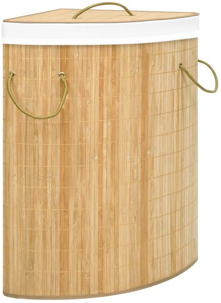 vidaXL Eck-Wäschekorb Bambus 60 L 320759