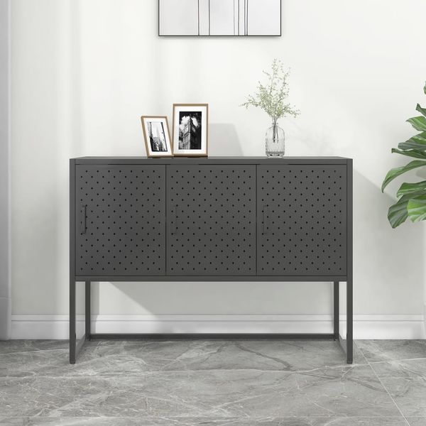 vidaXL Sideboard Anthrazit 105x35x75 cm Stahl 335870