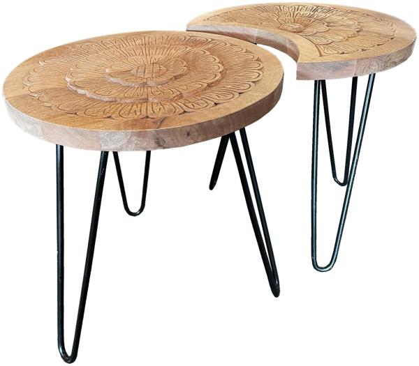 Satztisch >HAILEY< (BxHxT: 40x45x40 cm) in braun - 40x45x40 (BxHxT)