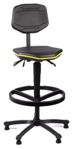 meychair Drehstuhl 83010201 W30-H-PU-FR-010201 schwarz/gelb
