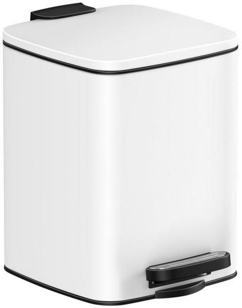 Songmics Kosmetikeimer, Stahl, 33,5 x 23,9 x 19,3 cm, 8 Liter, Weiß