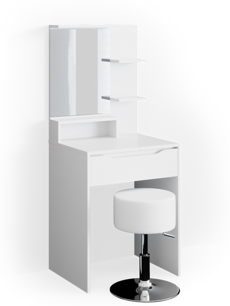 Schminktisch Ruben Weiß 60 cm mit Hocker Vicco