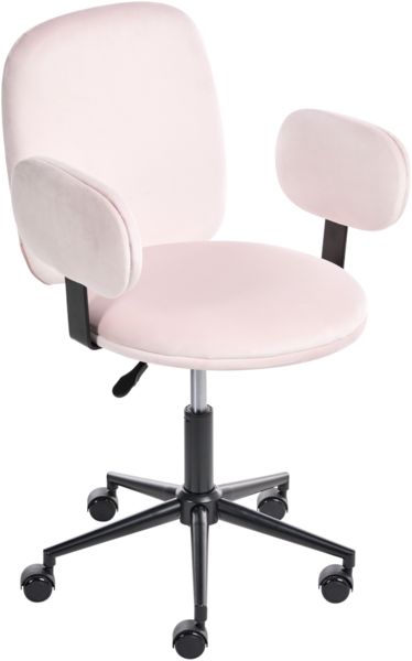 Schreibtischstuhl MORAGA Samtstoff Pastellrosa