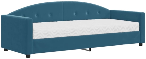 vidaXL Tagesbett mit Matratze Blau 80x200 cm Samt 3197269