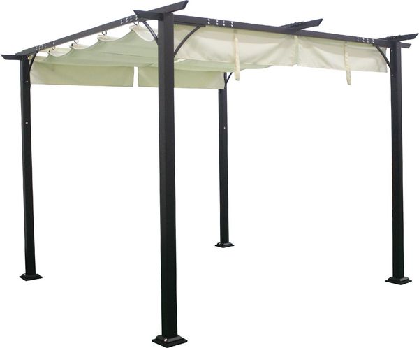 Primaster Raffpavillon 300 x 300 cm Kairo Beige Pavillon Gartenpavillon