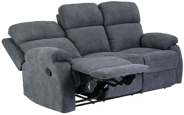 Vente-unique - TOLZANO Sofa and armchair set Stoff Grau - B 96 cm x H 100 cm x L 201 cm91 cm Bild 7