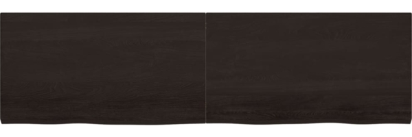 vidaXL Tischplatte Dunkelbraun 220x60x(2-4)cm Massivholz Eiche 3156468