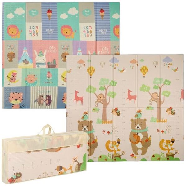 Relaxdays Faltbare Spielmatte Tiere