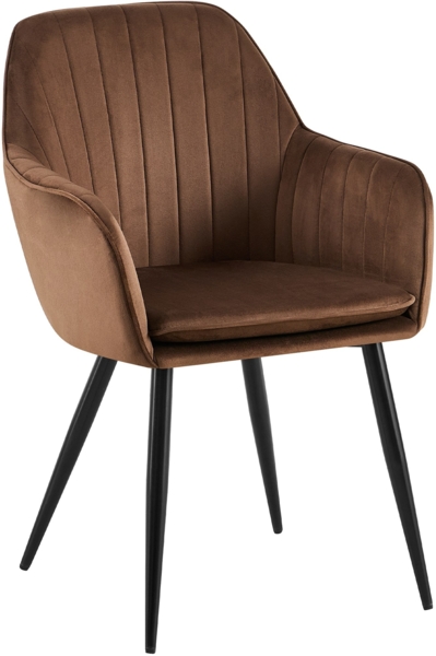 CLP Esszimmerstuhl Cheryl - Moderner Stuhl für Esszimmer,braun schwarz