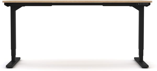 ASSMANN Elektrisch höhenverstellbarer Schreibtisch Y-Line 180x80cm Eiche Natura Schwarz Metall Holz Melaminoberfläche Bild 10