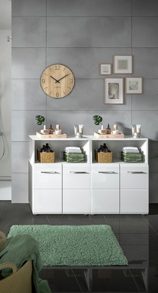 INOSIGN Badmöbel-Set Florenz, 2-tlg. bestehend aus: 2x Midischrank, Badezimmer, Bad Kombination, Bad