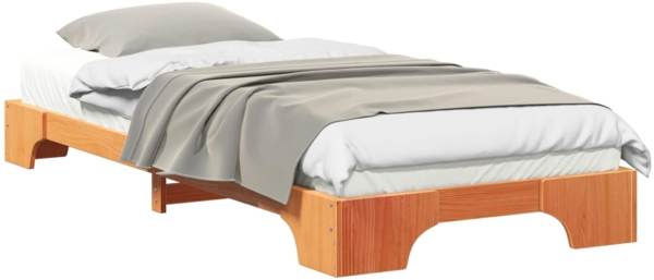 vidaXL Bettrahmen Braun 90 x 210 cm Massives Kiefernholz 872895