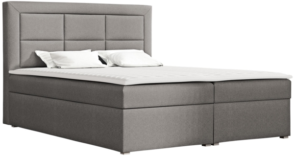 Boxspringbett Classic Box, Grau, 140x200 cm