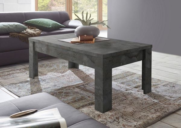 INOSIGN Couchtisch Dama 122 x 65 cm, Wohnzimmertisch mit Winkelfuß, Sofatisch, rechteckig, Tischplattenstärke 22 mm