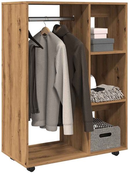 vidaXL Kleiderständer Artisan-Eiche 80x40x110 cm Holzwerkstoff 856669