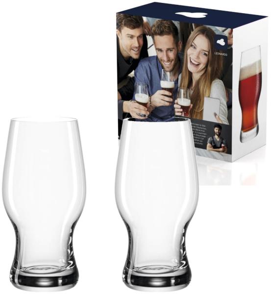 LEONARDO Bierglas Taverna. ca. 500 ml. 2er Set. Tulpenform. klein