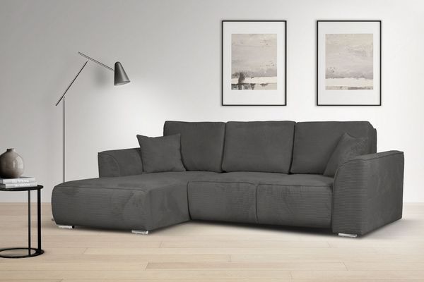 INOSIGN Ecksofa BEATRICE optionale Schlafsofa mit Bettkasten, B/T/H: 265/170/86 cm, L-Form, wahlweise auch mit Bettfunktion und Bettkasten