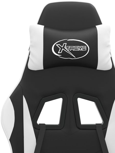 vidaXL Gaming-Stuhl Drehbar Schwarz und Weiß Kunstleder 349572 Bild 9