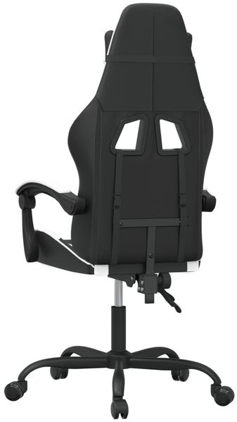 vidaXL Gaming-Stuhl Drehbar Schwarz und Weiß Kunstleder 349572 Bild 5